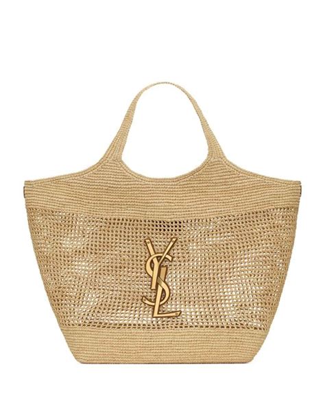 icare raffia ysl|YSL raffia icare tote.